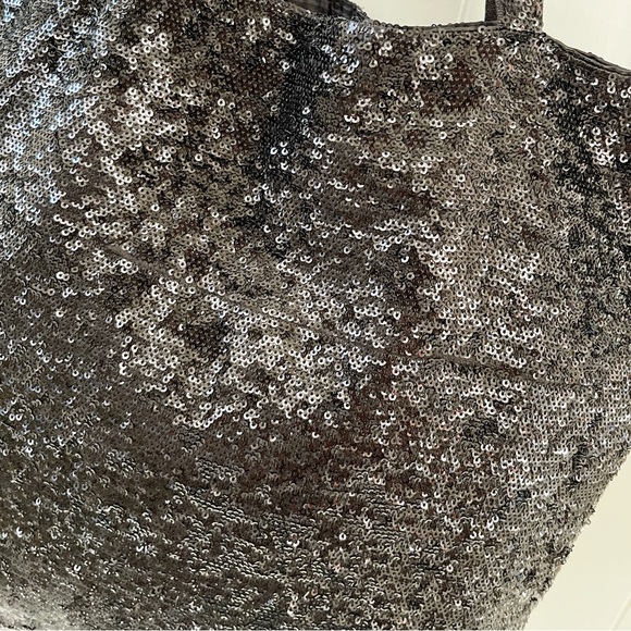 Sequin Black Tote Bag - Picture 3 of 5